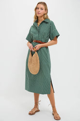 Green Stripe Reina Dress